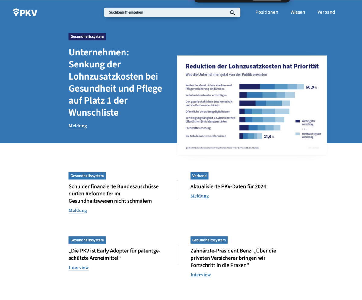 pkv.de Screenshot