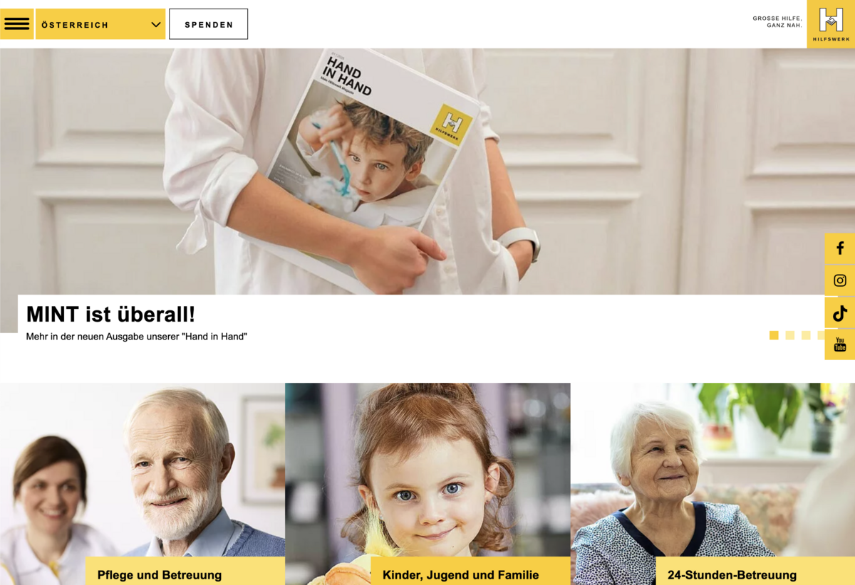 hilfswerk.at Screenshot