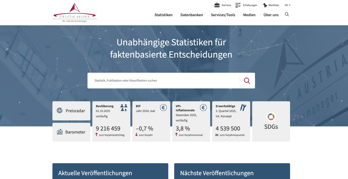 statistik.at Screenshot